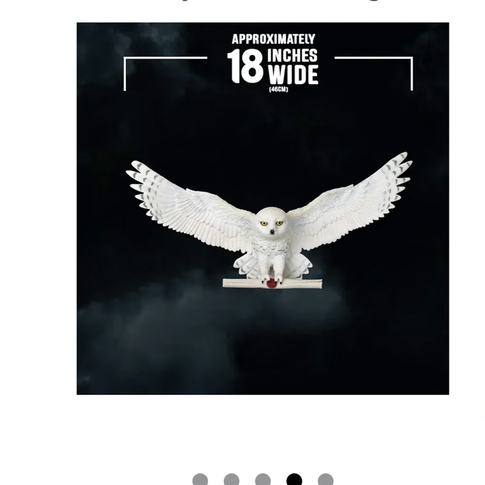 Hedwig Owl Perch - White Decorative Bird Perch